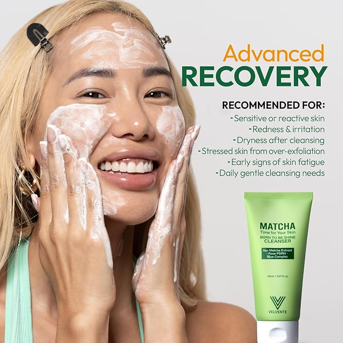 Matcha 3-Step Skincare Set – Cleansing Foam, Toner Pad & Moisturizing Cream – Green Tea & Plant PDRN – Hydrating, Soothing & Antioxidant Korean Skincare Routine