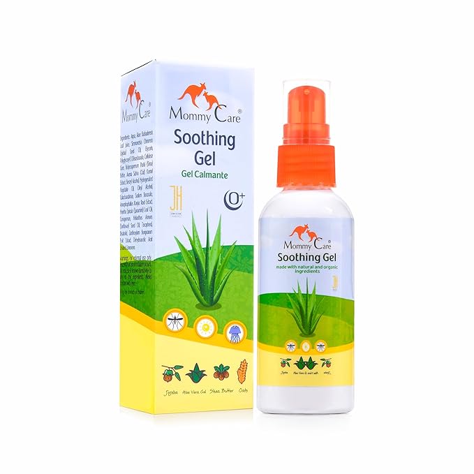Mommy Care Soothing Gel – Aloe Vera Formula for Fast-Acting Sunburn & Bug Bite Relief, Cooling & Calming Skincare Solution, 70 ml / 2.03 fl oz