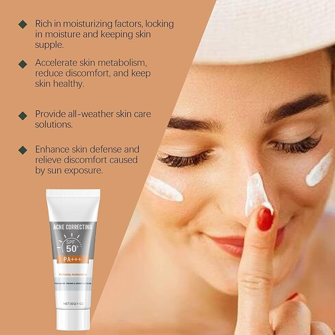 Clear Facial Sunscreen Lightweight Hydrating Sun Lotion, Refreshing Non-Greasy, Daily Sun Protection Moisturizing Nourishing Skin Care