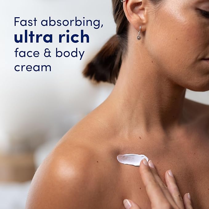 Dove Nourishing Body Care, Face, Hand, and Body Rich Nourishment Cream for Extra Dry Skin with 48-Hour Moisturization, 3-Pack, 5.07 Oz Each Jar