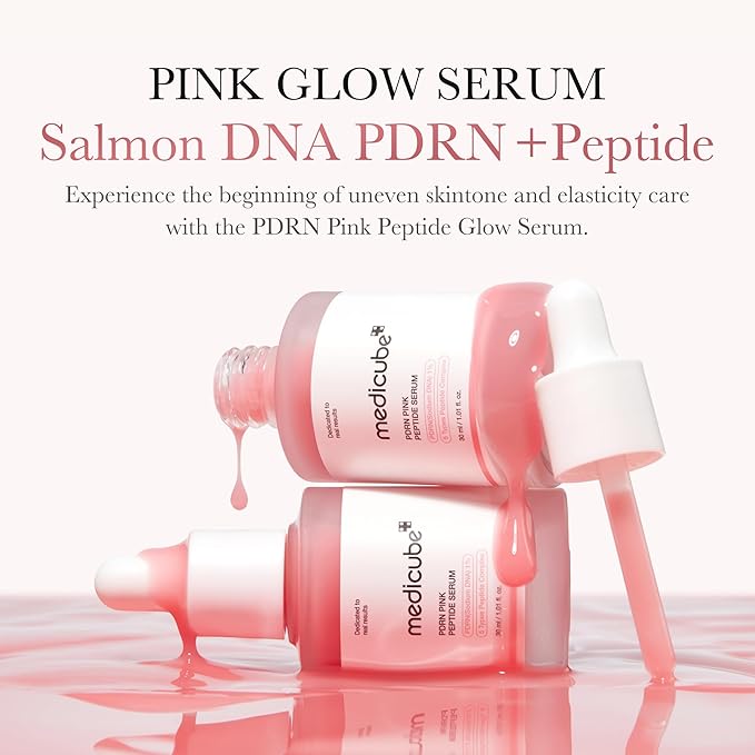 medicube Viral Serum Duo for Clear and Plump Skin: Kojic Acid Turmeric and Salmon DNA Pink Serum for Uneven Skin Tone & Texture Care | Korean Skincare, Giftable Skincare Set, Stocking Stuffers