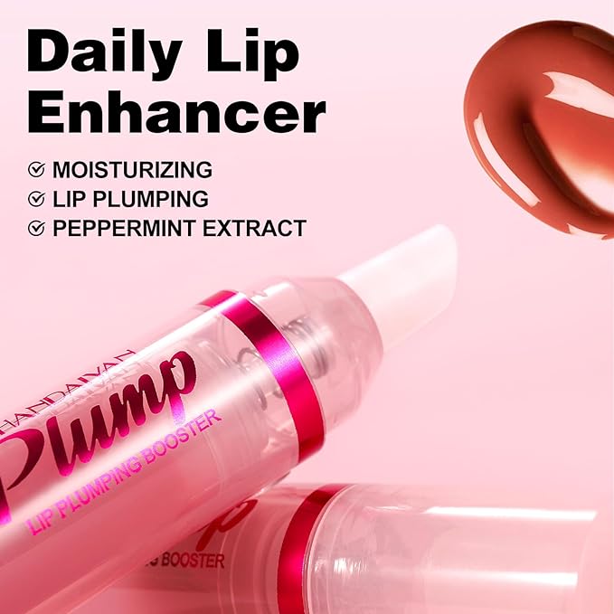 Erinde Lip Plumper Gloss, Natural Ginger Lip Plumping Booster, Ultra-Hydrating & Nourishing Plump Lip Plumper, Glossy Finish Fuller Lip Plumping Oil for Women Girls, G02