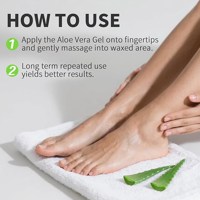 Aloe Vera Gel, Organic Moisturizing Cream Soothing and Hydrating for Face, Skin, Hair & Sunburn Relief, 100% Pure Aloe Gel for All Skin Types-300ml (10.1fl.oz)