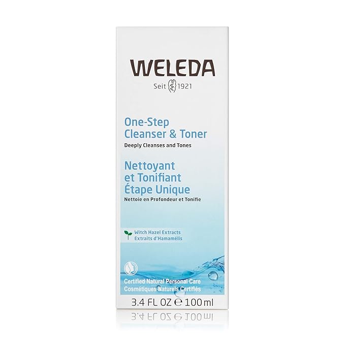 Weleda One-Step Face Cleanser & Toner, 3.4 Fl Oz (Pack of 2)