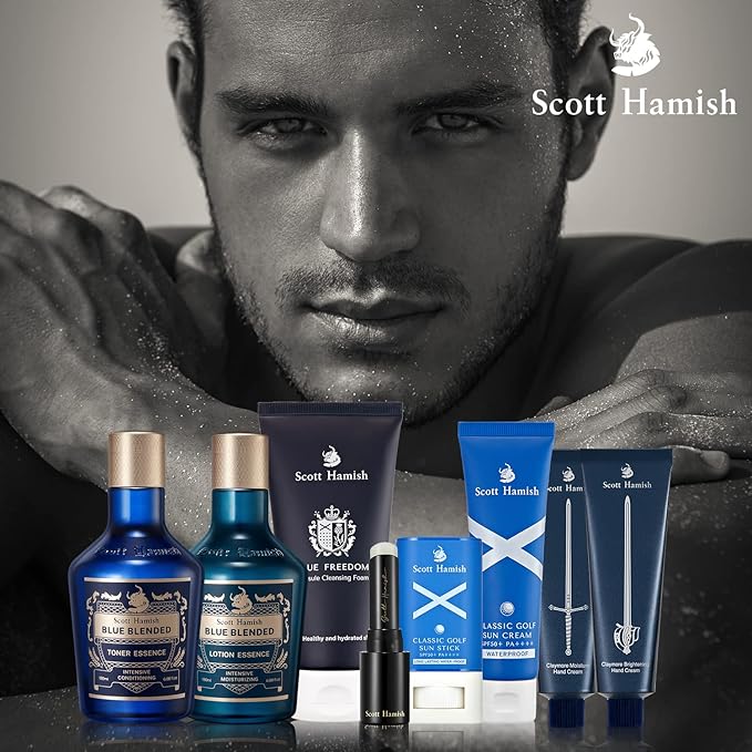 Scott Hamish Blue Blended Lotion Essence + Blue Blended Toner Essence Bundle