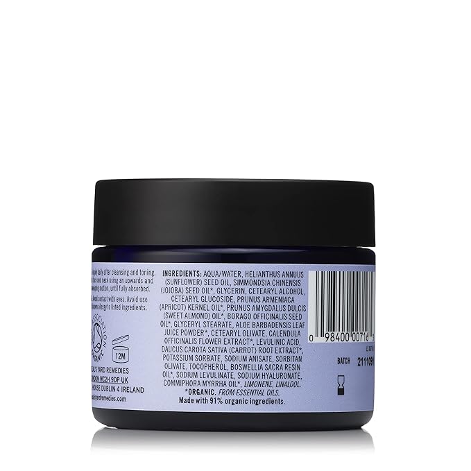 Neal's Yard Rejuvenating Frankincense Hydrating Cream with Hyaluronic Acid & Jojoba Oil, 24-Hour Moisturization, Smooths Skin, Cruelty-Free, 1.76 oz