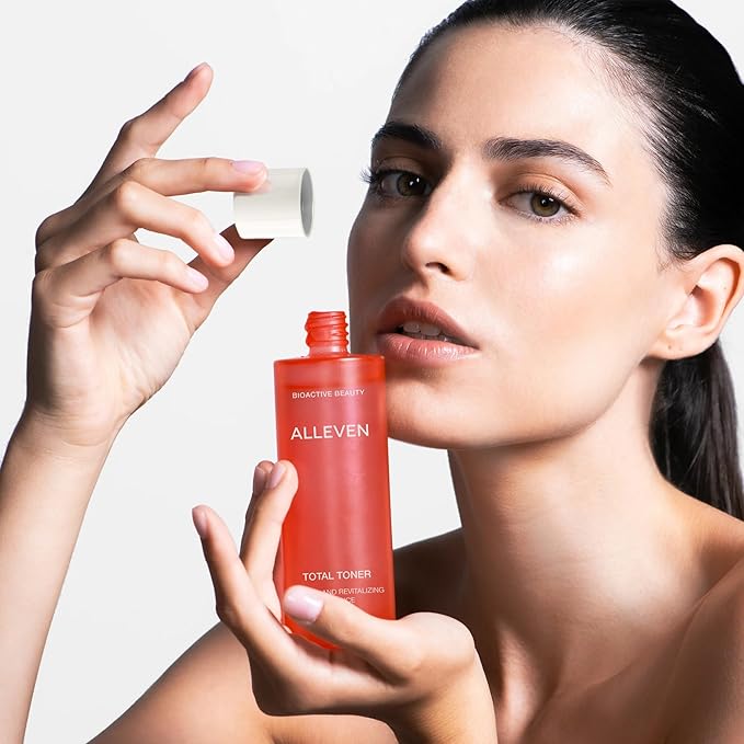ALLEVEN Total Toner – Hydrating Facial Toner with Bioactives, Pore Minimizer, Wrinkle Reducer & Dark Spot Corrector, Lightweight Skin-Balancing Toner for All Skin Types, 100ml