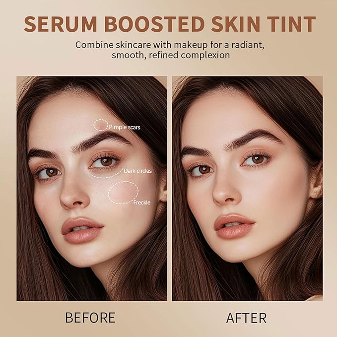 Beauty Balm Serum Boosted Skin Tint, Foundation Makeup Stick Hydrating Tinted Moisturizer, Lightweight and Buildable Solid Tinted Hydrating Serum Foundation Contour Stick, Natural Finish(02#)