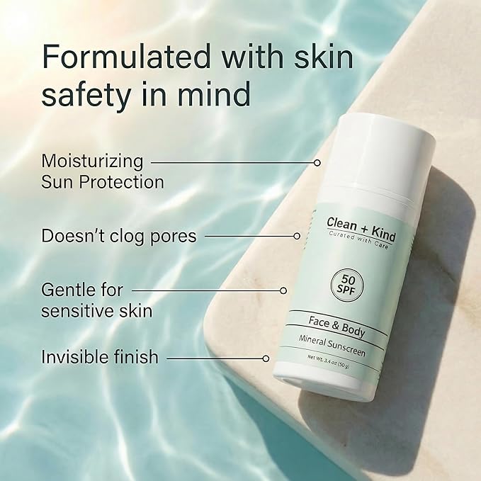 Tallow Sunscreen SPF 50 with Non-Nano Zinc Oxide – Natural Mineral, Reef-Safe & Non-Toxic Sunblock for Face & Body – Non-Greasy, Moisturizing Protection for Sensitive Skin (3.4 oz)