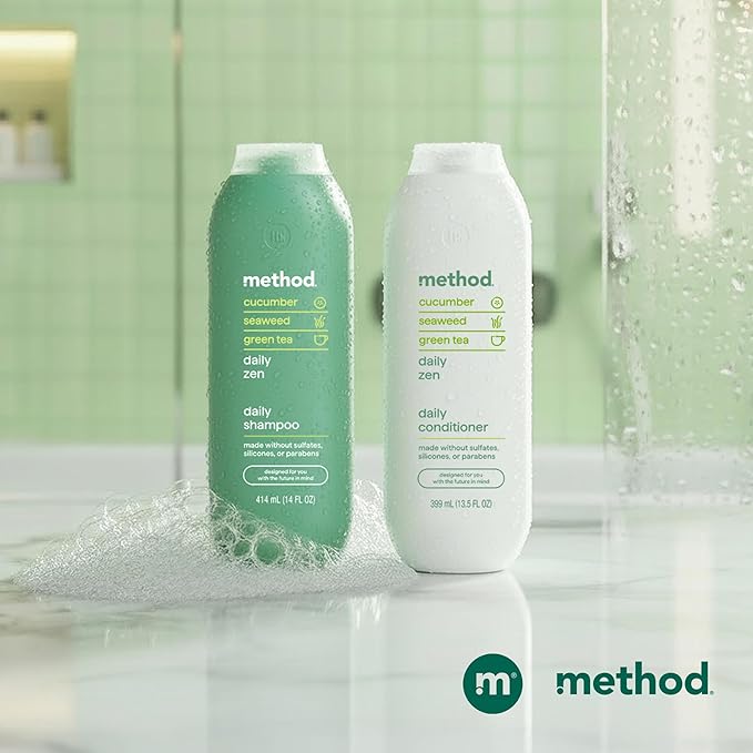 Method Daily Zen Conditioner - Nourishes & Hydrates, Safe for Color-Treated Hair - Sulfate free, Paraben free & Silicone Free - 13.5 oz