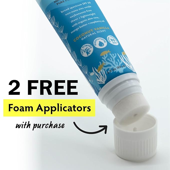 YAYA ORGANICS Sport Mineral Sunscreen Lotion, SPF 50, Reef-Friendly, Non-Nano Zinc Oxide, Water-Resistant, Pure + Hydrating, 3 oz, 2-pack