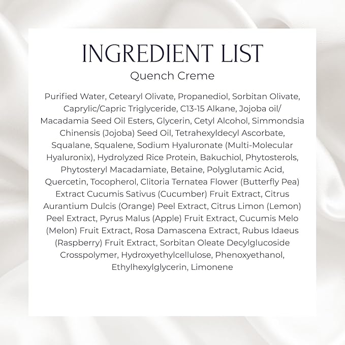 Tru Alchemy Quench Crème Daily Facial Moisturizer | Hyaluronic Acid, Vitamin C, & Bakuchiol (better than Retinol) | Daily Firming Skin Moisturizer Face Cream for Women | 1.7 fl oz/48 g