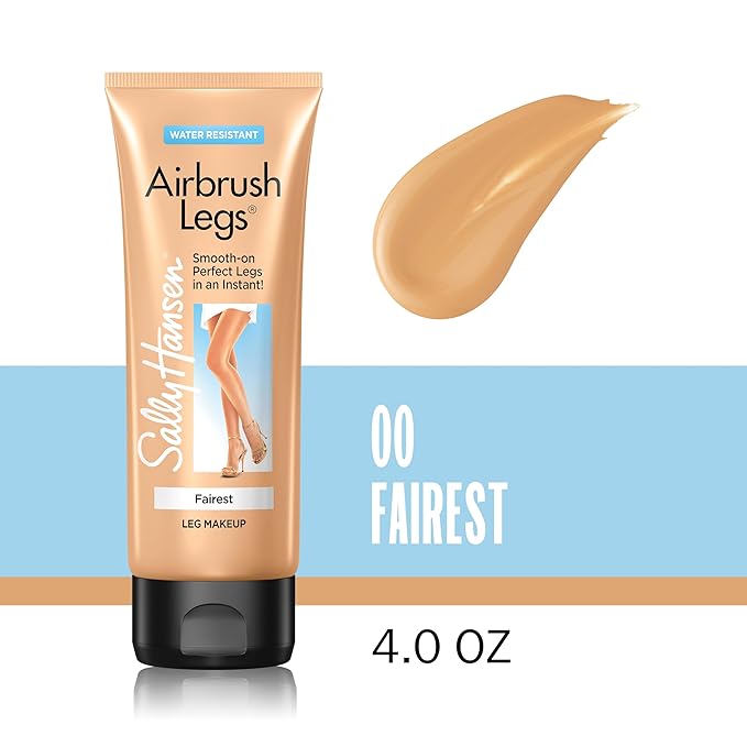 Sally Hansen Airbrush Legs Leg Makeup Lotion | Easy Application, Flawless-Looking Legs, Water-Resistant, Transfer-Proof | Fairest | Natural Tan Finish