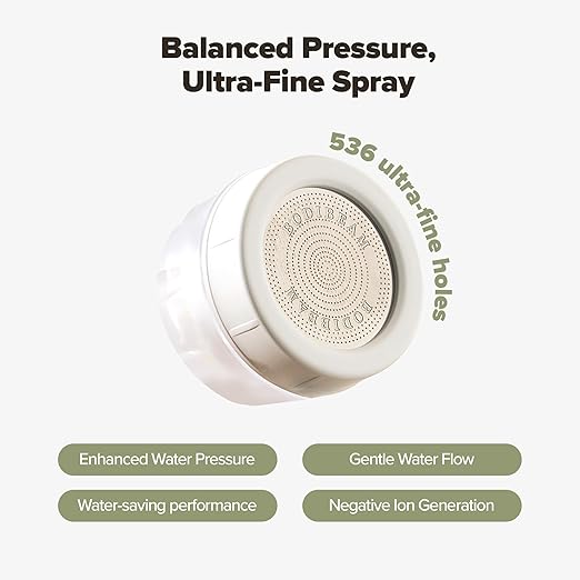 Bathroom Sink Filter, Set of 2, NSF Certified, Removes Fine Impurities, Chlorine & Rust, Vitamin C Gel, Skincare Water Filter, Gifts for Women (1, White)