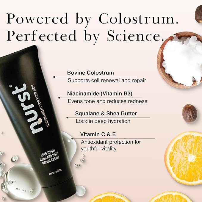 Colostrum Daily Face Moisturizer - Lightweight Hydrating Cream with Natural Citrus Scent - Daily Facial Moisturizer for All Skin Types - Niacinamide Hyaluronic Acid