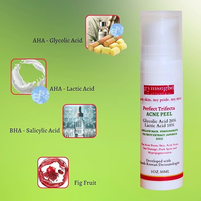 gymsegbë Acne Set: Cleanser, Toner, Serum, and Acid Peel