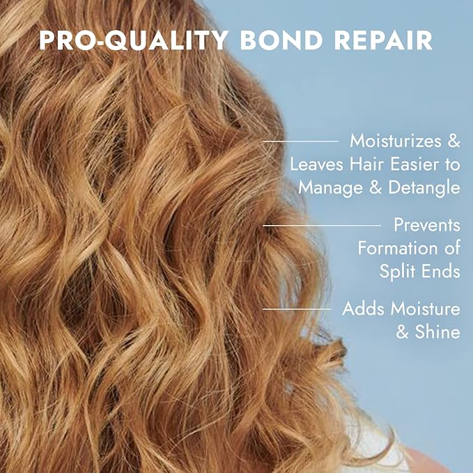 Bondbar Conditioner for Damaged Hair, Repairs, Protects, Strengthens & Hydrates All Hair Types & Textures, Vegan, CrueltyFree, 33.8 fl oz