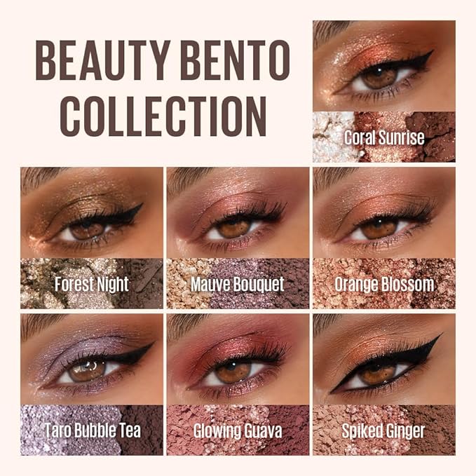 Kaja Beauty Bento Collection - Bouncy Eyeshadow Trio | Burnt Sandy Brown Tones, Travel Size, 13 Velvet Dream, 2019 Allure Best of Beauty Award, 0.03 Oz