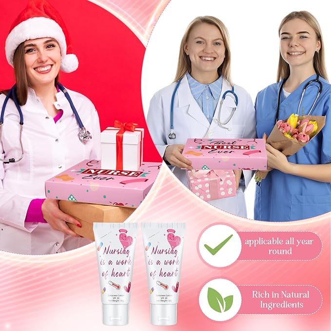 6 Pcs Nurse Gifts Travel Size Sunscreen Spf 30 Mini 1oz Travel Water Resistant Sunscreen Lotion Nurse Gifts for Women