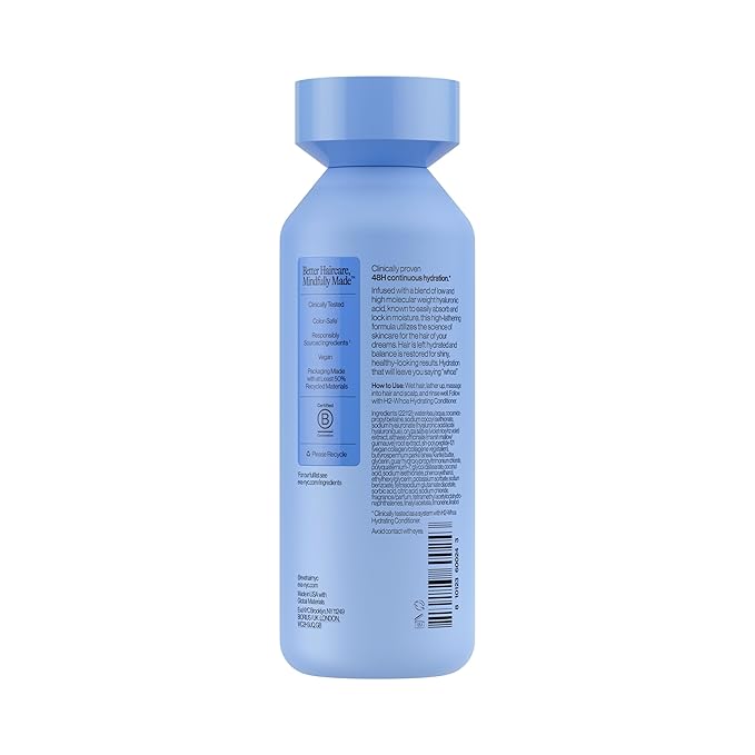 Eva NYC H2-Whoa Hydrating Shampoo, Inflused with Hyaluronic Acid and Voilet Rice Water, 8.8 fl oz