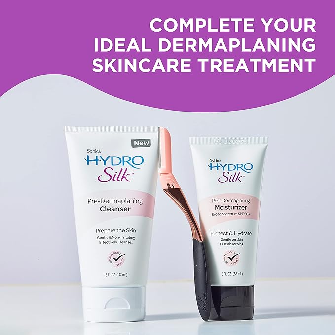 Schick Hydro Silk Post-Dermaplaning Moisturizer with SPF 50+ | Travel Size Face Moisturizer with Sunscreen, Facial Moisturizer, Dermaplane Face Lotion for Women, Facial Lotion, 3oz