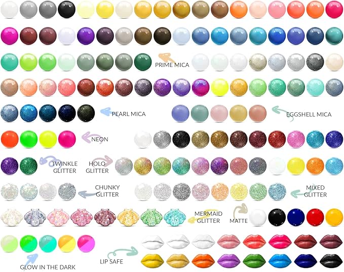 MARBLERS Mica Powder Colorant Set [Eggshell 5 Color Set] |Cosmetic Grade | Epoxy Resin Pigment | Dye | Non-Toxic, Vegan, Cruelty-Free | Lip Gloss, Nails, Body Butter, Bath Bomb, Candle & Soap Making