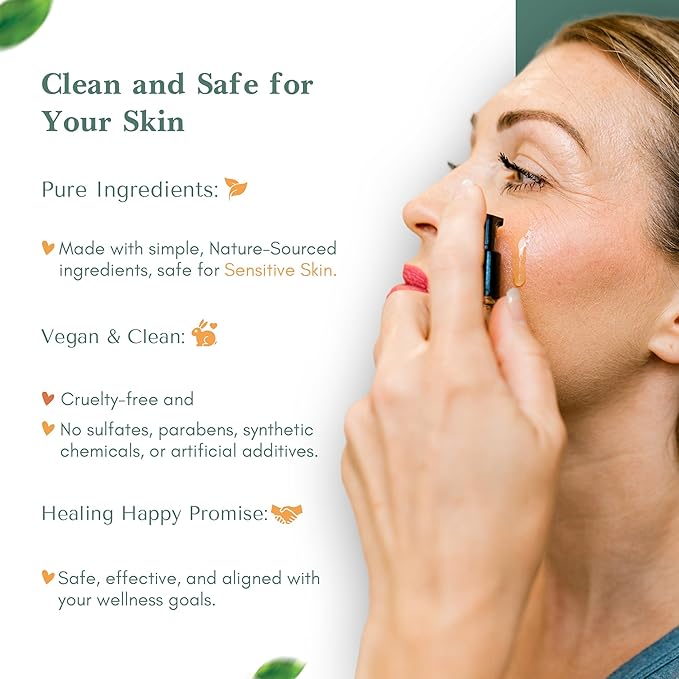 Healing Happy Method 3 Piece Skincare Set – Organic Oil Cleanser, Alcohol-Free Toner & Moisturizer – Natural, Cruelty-Free, Paraben-Free Routine for Sensitive, Acne-Prone & Aging Skin – Made in USA