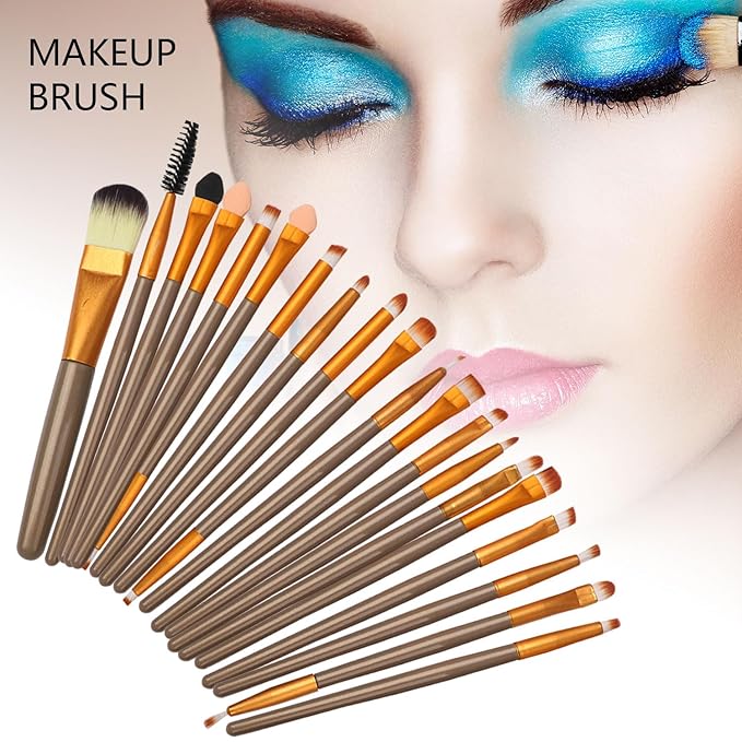 All in One Makeup Kit for Makeup storage bag 2X14 Colors Eyeshadow Palette Liquid Foundation Eyeliner Pencils Contouring Stick Lip Gloss 20Pcs Make up Brushes For Women Girls Teens (Black)