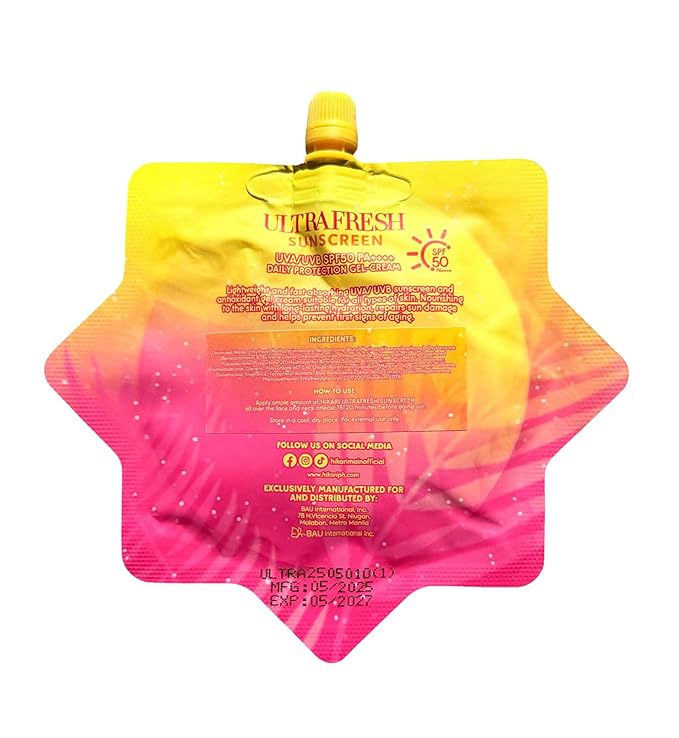 HikariSkin Essentials Ultrafresh Sunscreen SPF50 2-Pack 50ml each