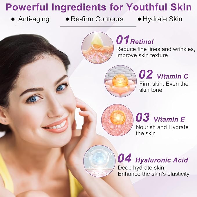 Skin Care Set,Anti-aging Beauty Gift Sets for Women Teens Girls,4 Pcs Gentle Facial Skin Care Kit with Cleanser, Toner,Serum, Face Cream Travel Skincare Kit,TSA-friendly Face Care Stocking Stuffers