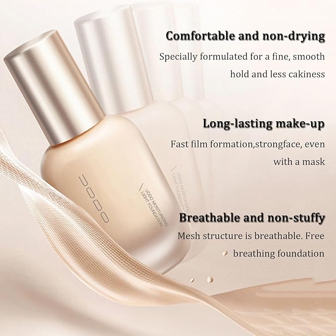 Liquid Foundation, Moisturizing Light Foundation, Matte Long-Lasting Cushion Concealer, Gauze Beauty LiquidFoundation (Matte 03 Natural)