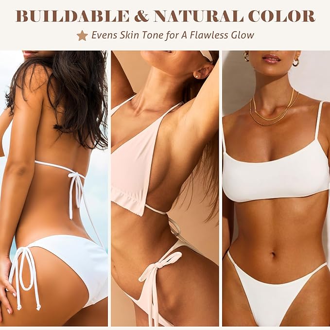 Self Tanning Drops, Sunless Bronzing Tanner for Face & Body, Moisturizing Tanner for All Skin Types and Tones, Natural Sun-Kissed | Bronzer Glow, 1 Fl Oz
