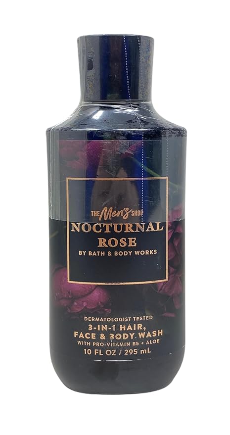 Bath & Body Works The Men's Collection Nocturnal Rose Body Spray and 3-in-1 Hair, Face & Body Wash with a Clay Baby Bar Soap