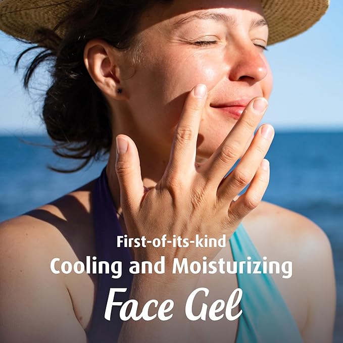Solarcaine After Sun Face Gel, Cooling & Moisturizing Relief for Sun-Stressed Skin, Redness & Peeling, Non-Greasy, Hypoallergenic, Fragrance-Free, Non-comedogenic 1.5 oz