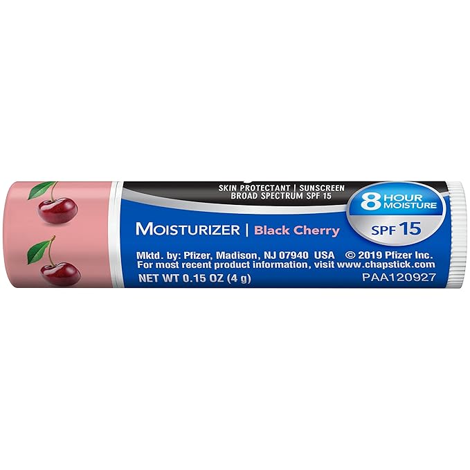 ChapStick Moisturizer 2-in-1 Lipcare SPF 15,Original,Black Cherry,Cool Mint,– Sunscreen Lip Balm with Aloe Vera and Vitamin E,0.15 Oz Ea,3 Count (Pack of 2)