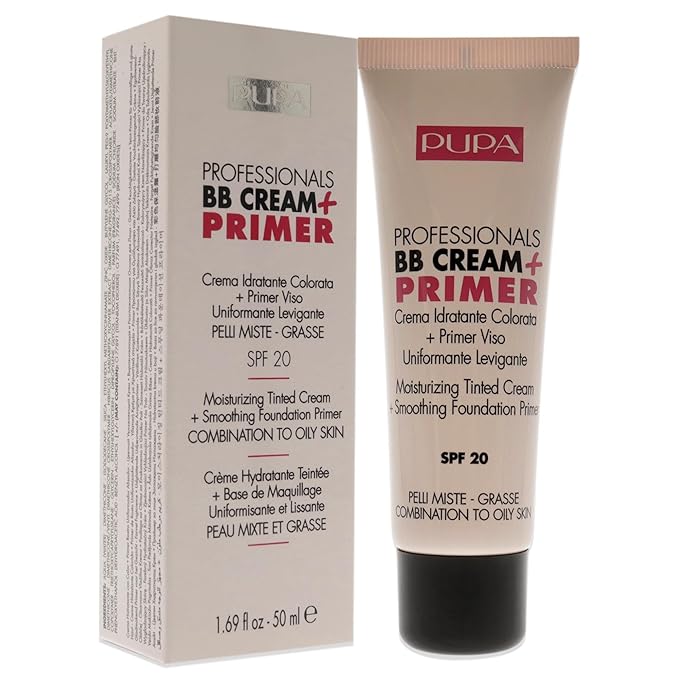 PUPA (Light-Medium) - Milano Professionals BB Cream + Primer, Combination - Oily Skin 50 ml