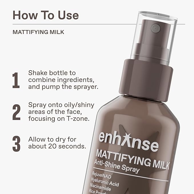 Skin Performance Routine, Super Clean Face Mist, Under Eye Gel, & Mattifying Milk Anti Shine Matte Spray for Men & Women