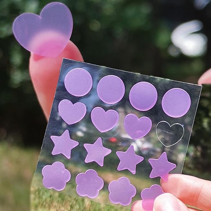 3 pieces Purple UV Stickers for Sunscreen, 48 Count UV Detection Reminder Waterproof UV Stickers, Know When to Re-Apply Sunscreen, UV Detecting Patches for Beach, Swimming Sunscreens