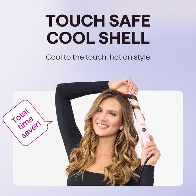 Wavytalk Airflow Styler Whirlwind Curl, Hair Straightener and Curler 2 in 1, Upgraded Curling Iron & Flat Iron Achieve One Pass Curl, Less Damage to Hair