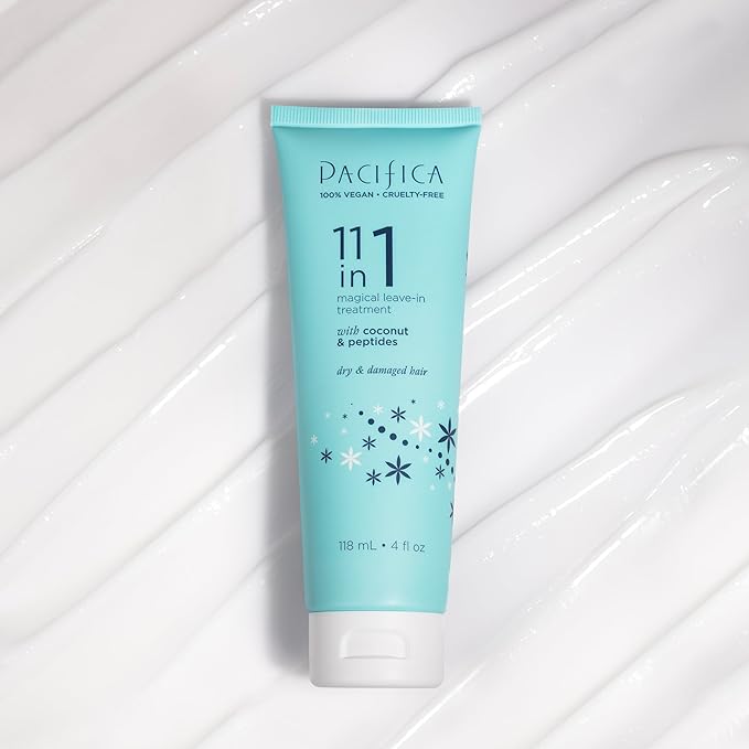 Pacifica Leave In Conditioner - 11 in 1 Magical Hair Treatment - Strengthen & Repair Damaged Hair - Deep Conditioning for Dry Hair Adds Shine & Anti-Frizz for Straight, Wavy & Curly Hair Care, Vegan