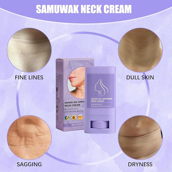 2Pcs Samuwak Neck Care Stick, Samuwak Neck Cream,Neck Firming Stick, Skin Care Moisturizer Face Cream, Lifting Firming Neck Cream