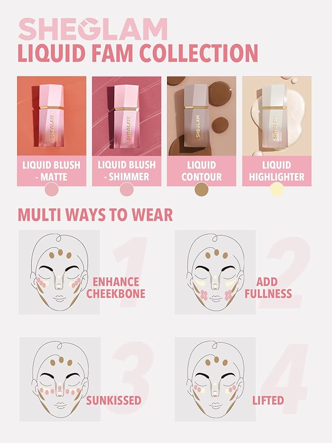 SHEGLAM Color Bloom Liquid Blush-007 Pink Slip