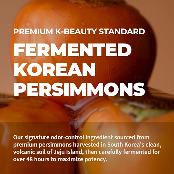 Body Wash for Aging Body Odor & Nonenal – Korean Fermented Persimmon Extract, Reduces Body Odor up to 92.3%, CICA & Ceramide for Sensitive Skin, Sulfate-Free (17.6 oz / 500g)