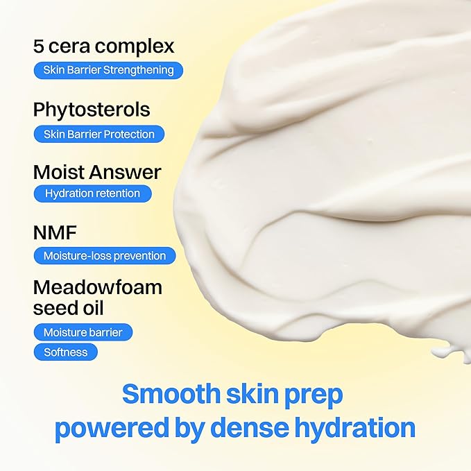 HOLIKA HOLIKA Cerabarrier Moisture Active Cream In Serum - Face Hydrating Barrier Repair - 5 Ceramide Complex Phytosterols Peptide - Hypoallergenic Korean Skincare for Dry Sensitive Skin, 1.69oz