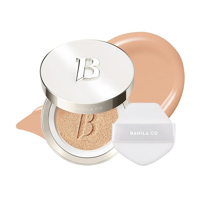 BANILA CO Covericious Ultimate Cover Cushion | Pore Blurring & Seamless Finish | Up to 100HR Long-Wear Matte Foundation | 20 Inclusive Shades | Korean Cushion Foundation (14g / 0.49 oz), 24C SAND