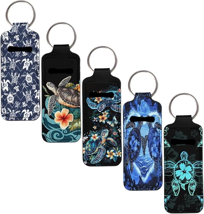Pensura Chapstick Holder Keychain Fashion 5 Pcs Car Keychain Holder Portable Chapstick Holder Keep from Scratched and Dust
