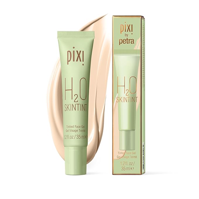 Pixi H2O SkinTint | Tinted Gel Moisturizer | Lightweight, Hydrating & Water-Resistant | Evens Tone & Reduces Redness | Fair | 1.2 fl oz/35 ml