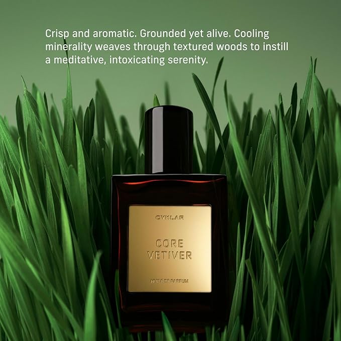 CYKLAR Perfume Oil for Skin – Core Vetiver Scent – Crisp & Aromatic Perfume Fragrance with Driftwood & Clary Sage Notes – Travel-Friendly 30ml