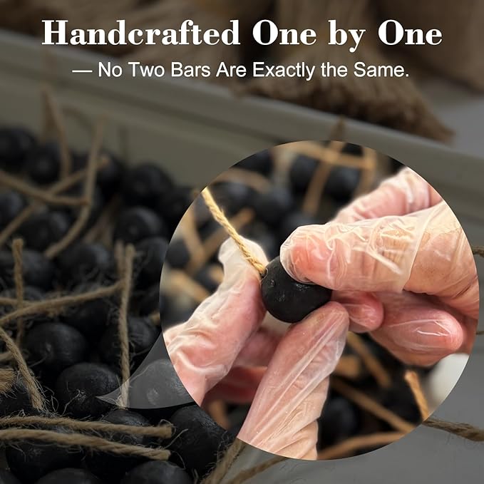Grape Shaped Natural Handmade Soap Bar, Decorative Bath & Body Soap Gift for Women, Packed in Elegant Gift Box, Black