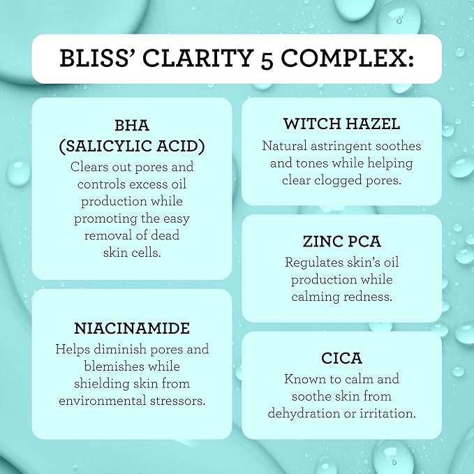 Bliss Fab Foaming Cleanser & Clear Genius Toner + Serum | Pore Purifying Duo for Clear Skin | 2 Step Skincare Routine | Clean, Vegan, Cruelty-Free